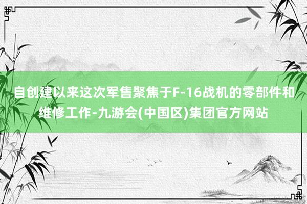 自创建以来这次军售聚焦于F-16战机的零部件和维修工作-九游会(中国区)集团官方网站